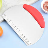 Stainless Steel Flour & Dough Cutter with Scale β Multi-Purpose Baking Scraper