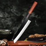 Baovim Japanese Kiritsuke Chef Knife – 8 Inch Gyuto Knife with Octagon Wooden Handle
