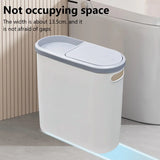 Home Trash Can with Lid β Large Capacity Press Type Gap Bin for Bathroom & Kitchen