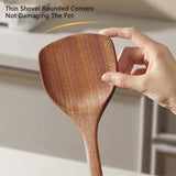 COOKER KING Ebony Wood Spatula β Heat-Resistant Non-Stick Stir Fry & Rice Spoon