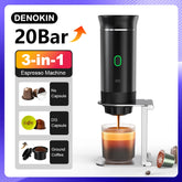 Wireless Portable Espresso Coffee Machine – 3-in-1 Capsule & Ground Coffee Maker for Travel, Car & Camping