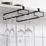 Non-Perforated Inverted Iron Hanging Wine Glass Holder – Home Bar Glass Storage Rack