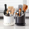 Kitchen Chopsticks Storage Holder with Drain Plate – Tableware Organizer Rack