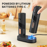 2-Pcs Automatic Salt & Pepper Grinder Set – USB Rechargeable with LED & Adjustable Coarseness