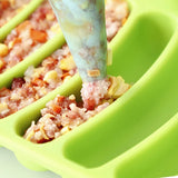 Silicone Sausage Maker Mold (6 Grids) – DIY Hot Dog & Ham Making Tool with Lid