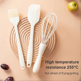 Silicone Baking Set – Spatula, Scraper, Whisk & Oil Brush