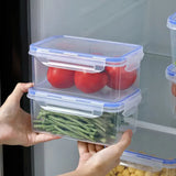 Sealed Rectangular Refrigerator Storage Box with Lid β Plastic Crisper Microwave Lunch Box