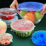 6 Pcs Silicone Stretch Lids – Reusable Microwave Food Covers for Bowls & Containers