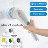 5-in-1 Electric Cleaning Brush – Multifunctional Kitchen & Bathroom Scrubber