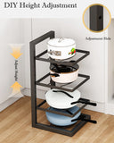 Adjustable Pot Rack Organizer – Multi-Layer Stainless Steel Pot & Pan Storage Rack