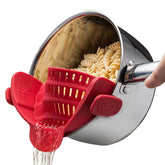 Silicone Clip-On Kitchen Strainer – Pot & Pan Drain Rack for Pasta, Vegetables & Fruits