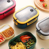 1200ML 2-Layer Bento Lunch Box with Spoon & Fork β Leakproof Microwave Food Container for Kids & Office