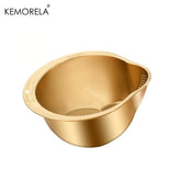 Stainless Steel Rice Washer Strainer Bowl – 304 Rice Sieve & Fruit/Vegetable Colander