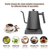 1200W Gooseneck Electric Kettle – Temperature Control for Coffee & Tea