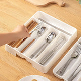 4/5 Compartment Cutlery Organizer – Kitchen Drawer Divider Tray for Spoon & Fork
