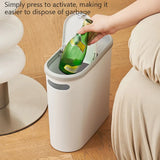 Home Trash Can with Lid β Large Capacity Press Type Gap Bin for Bathroom & Kitchen