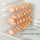 Large Capacity Automatic Egg Roller – 4-Tier Refrigerator Egg Storage Box