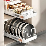 Pull-Out Multifunctional Kitchen Organizer – Adjustable Pots & Pans Lid Holder with Sliding Drawer