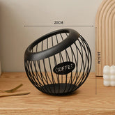 Multifunctional Iron Coffee Capsule Organizer – Creative Fruit & Snack Storage Rack