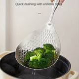 201 Stainless Steel Kitchen Strainer β Cooking Colander with Wood Handle