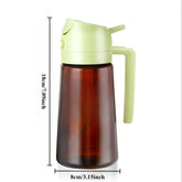 16oz / 470ML Light-Blocking Brown Oil Sprayer – 2-in-1 Olive Oil Dispenser Bottle