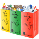 149L Recycling Bin – Foldable Waterproof Recyclable Garbage Bag Storage with Colorful Printing