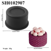 4 Inch Bamboo Woven Design Silicone Cake Mould – French Mousse Dessert Baking Mold