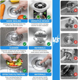 Stainless Steel Pop-Up Sink Strainer – Anti-Clog Drain Stopper & Odor Filter
