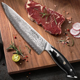 High-Quality Stainless Steel Damascus Chef Knife – Professional Kitchen Knife with Sharp, Durable Blade