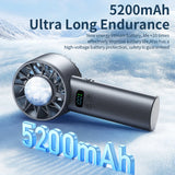 Outdoor Portable Mini Fan – Handheld USB Rechargeable Fan with LED Display