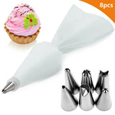 Reusable Silicone Pastry Bag Set with 24 Icing Nozzles DIY Cake Decorating Tools