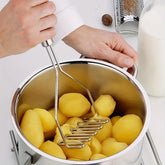 Stainless Steel Wave Potato Masher – Durable Vegetable & Fruit Puree Tool