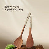 COOKER KING Ebony Wood Spatula β Heat-Resistant Non-Stick Stir Fry & Rice Spoon