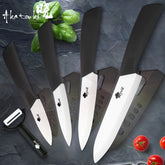 Akatsuki Ceramic Kitchen Knives Set – 3/4/5/6 Inch White Zirconia Blade with Vegetable Peeler