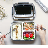 Easy-Clean Stainless Steel Bento Container – Leak-Proof Lunch Box for Students & Office Workers (3/4 Compartments)