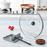 Kitchen Spoon Holder & Spatula Rest – Non-Slip Plastic Utensil Organizer