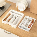 4/5 Compartment Cutlery Organizer – Kitchen Drawer Divider Tray for Spoon & Fork