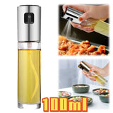 100ML Glass Oil Spray Bottle – Press Type Refillable Oil Mister for Cooking, BBQ & Air Fryer