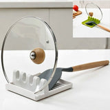 Kitchen Spoon Holder & Spatula Rest – Non-Slip Plastic Utensil Organizer