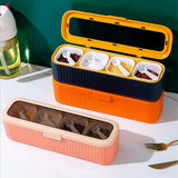 Thickened 4-in-1 Seasoning Box Set – Multifunctional Food-Grade Storage Container with 4 Pots & Spoons
