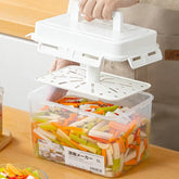 4/5L Pickle Jar with Press Plate – Leakproof Kitchen Storage Container for Kimchi, Gherkins, and Olives