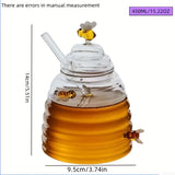 Animal-Themed High Borosilicate Glass Honey Jar with Lid – Kitchen & Dining Storage