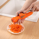 Stainless Steel Julienne Peeler & Vegetable Slicer – Multi-Functional Potato, Carrot, Cucumber & Fruit Grater Tool