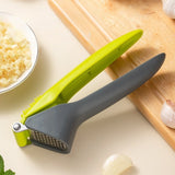 Stainless Steel Garlic Press Crusher – Handheld Ginger & Vegetable Mincer