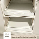 Pull-Out Kitchen Storage Rack with Slide Rails – Cabinet Drawer Organizer Shelf