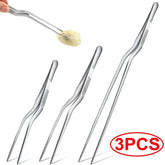 Stainless Steel Kitchen Tweezers – BBQ & Cooking Food Tongs (1/3 Pcs)