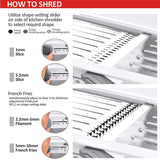LMETJMA Ultra Sharp Mandoline Slicer – Adjustable Vegetable & Fruit Cutter