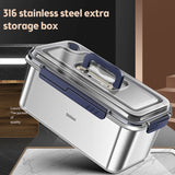 Airtight 316 Stainless Steel Food Storage Container – Large Capacity Leakproof Kitchen Storage with Date Indicator