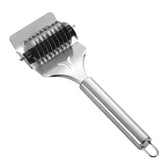 Stainless Steel Dough Lattice Roller Cutter – Multifunction Pizza & Noodle Slicer