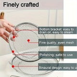 Stainless Steel Filter Tray – Reusable Round Mesh Basket for Frying, Grilling & Straining
